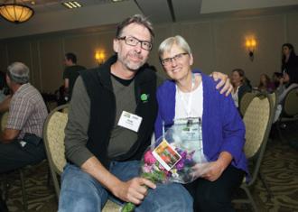 Mark Goehring and Marilyn Scholl of CDS Consulting Co-op, which received an award for Innovation and Achievement for the Cooperative Board Leadership Development program.